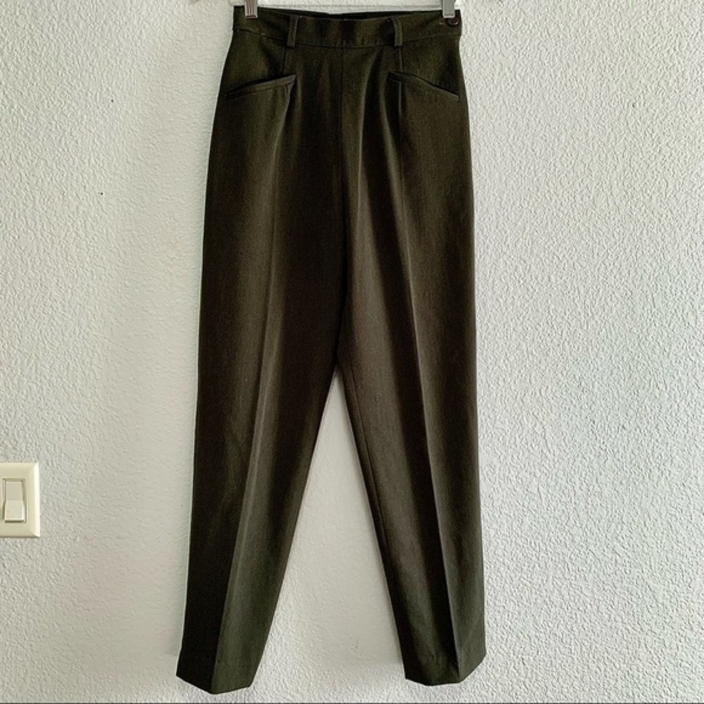 Fabrizio Gianni Stretch High Waisted Ankle Cropped Pants